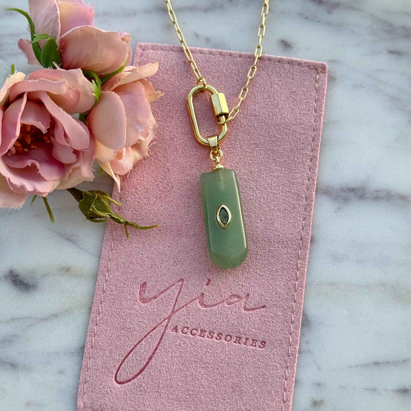 Aventurine Lock Necklace