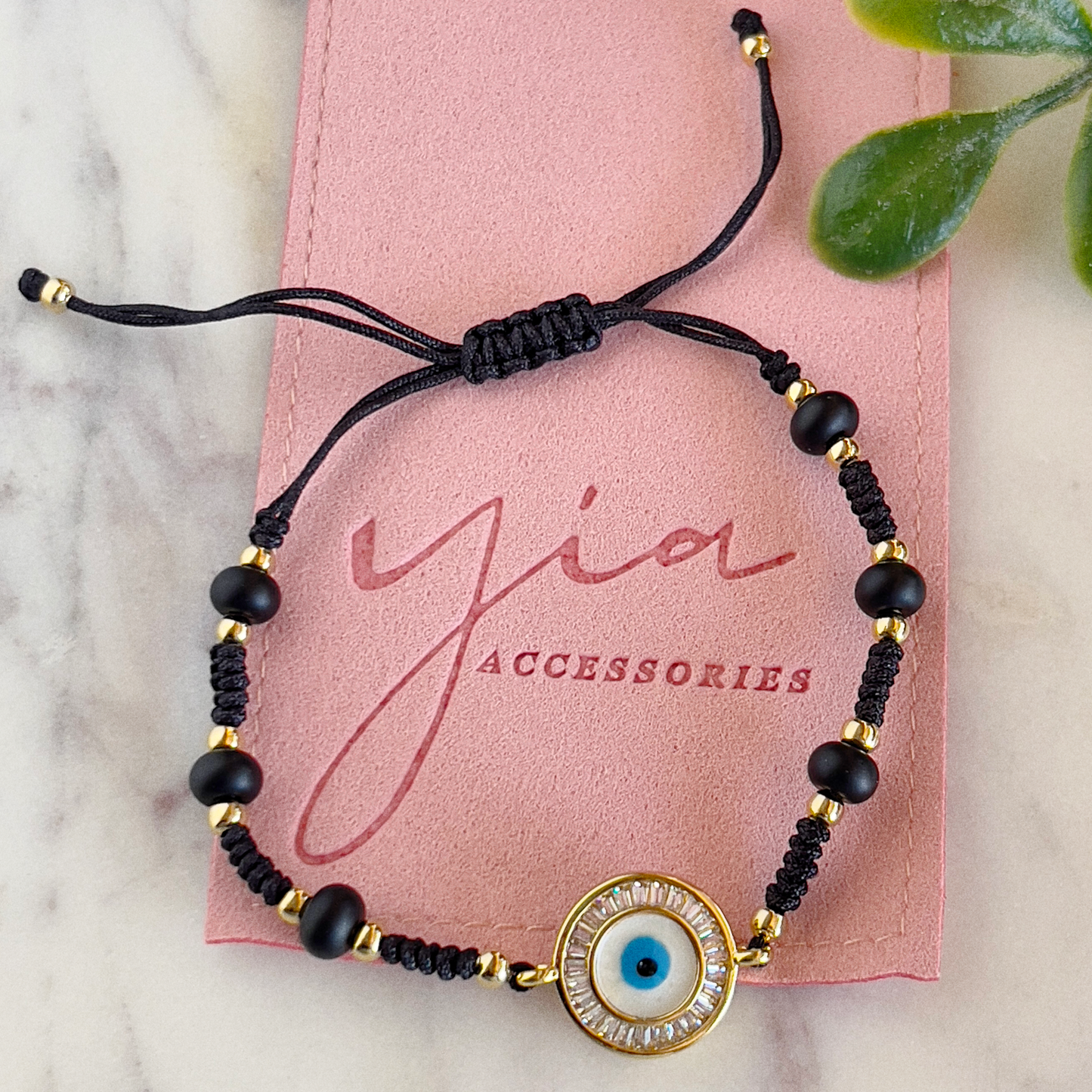 Sparkly Ojito Matte Onyx bracelet