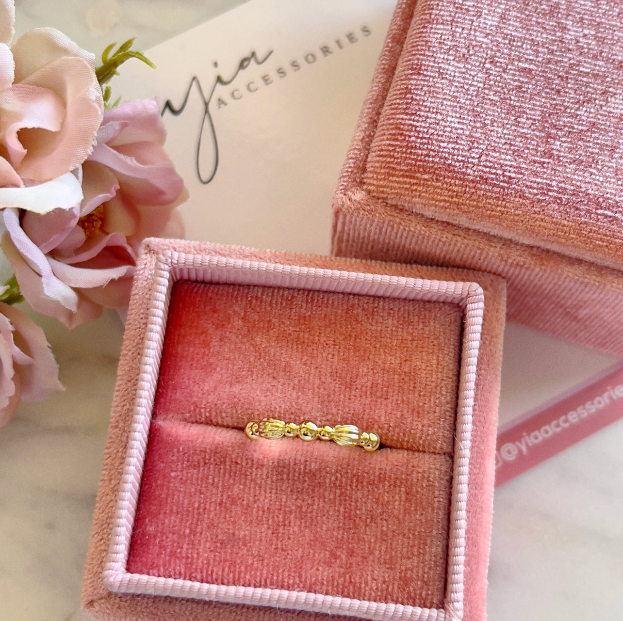Beaded Cuff Ring
