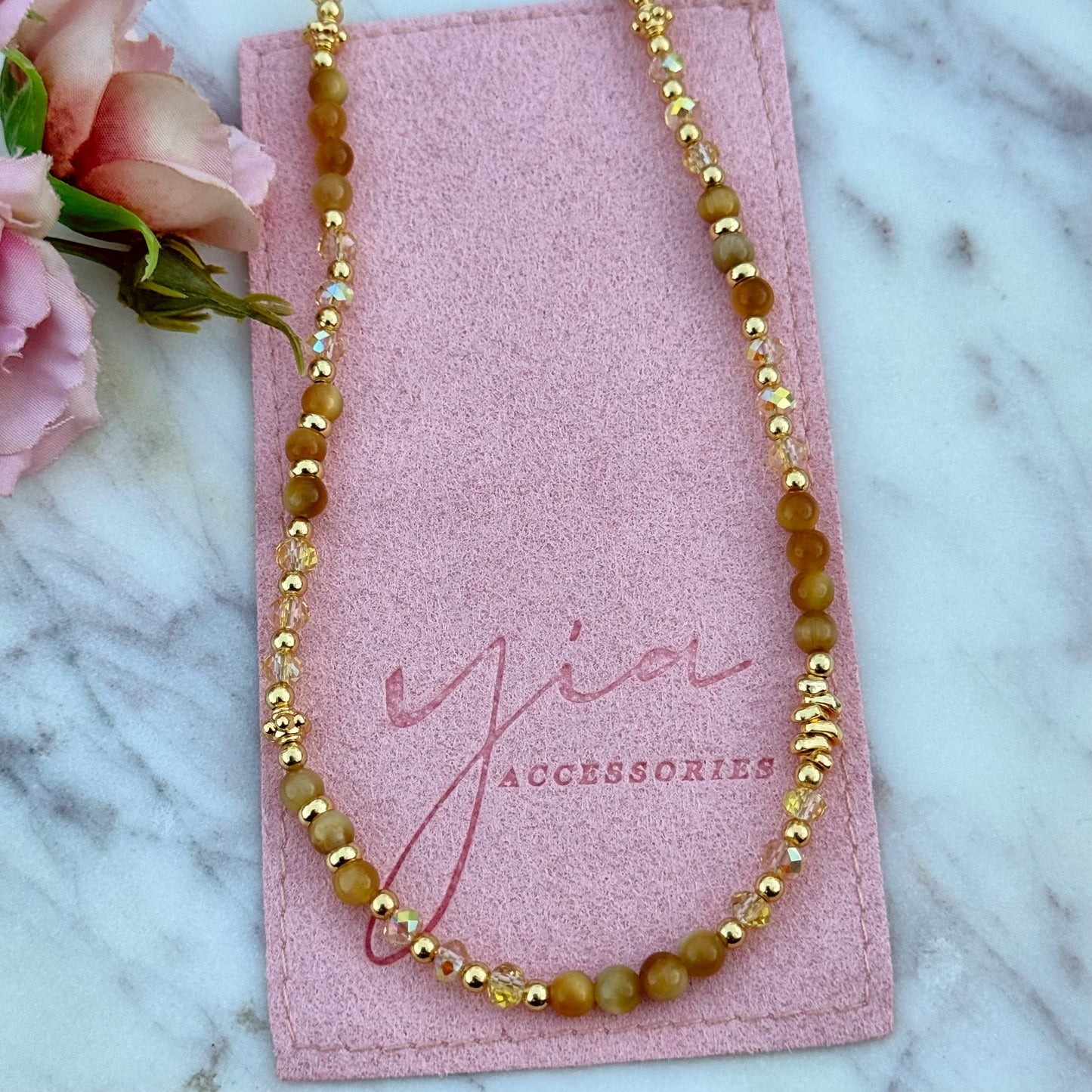Blonde Tigers Eye Choker