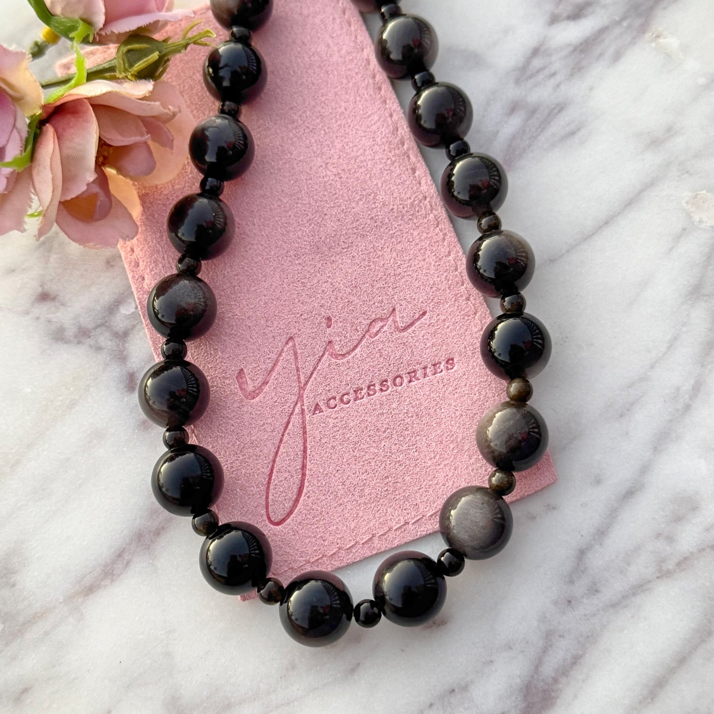 Obsidian Gemstone Necklace