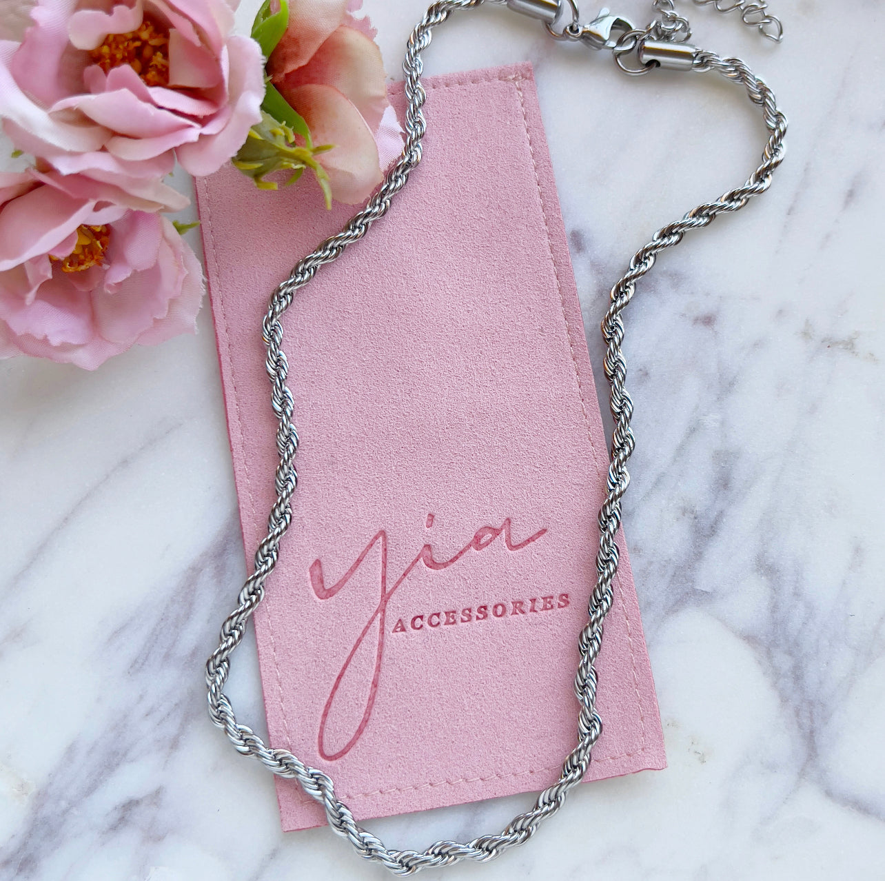 Silver Twisted Rope choker