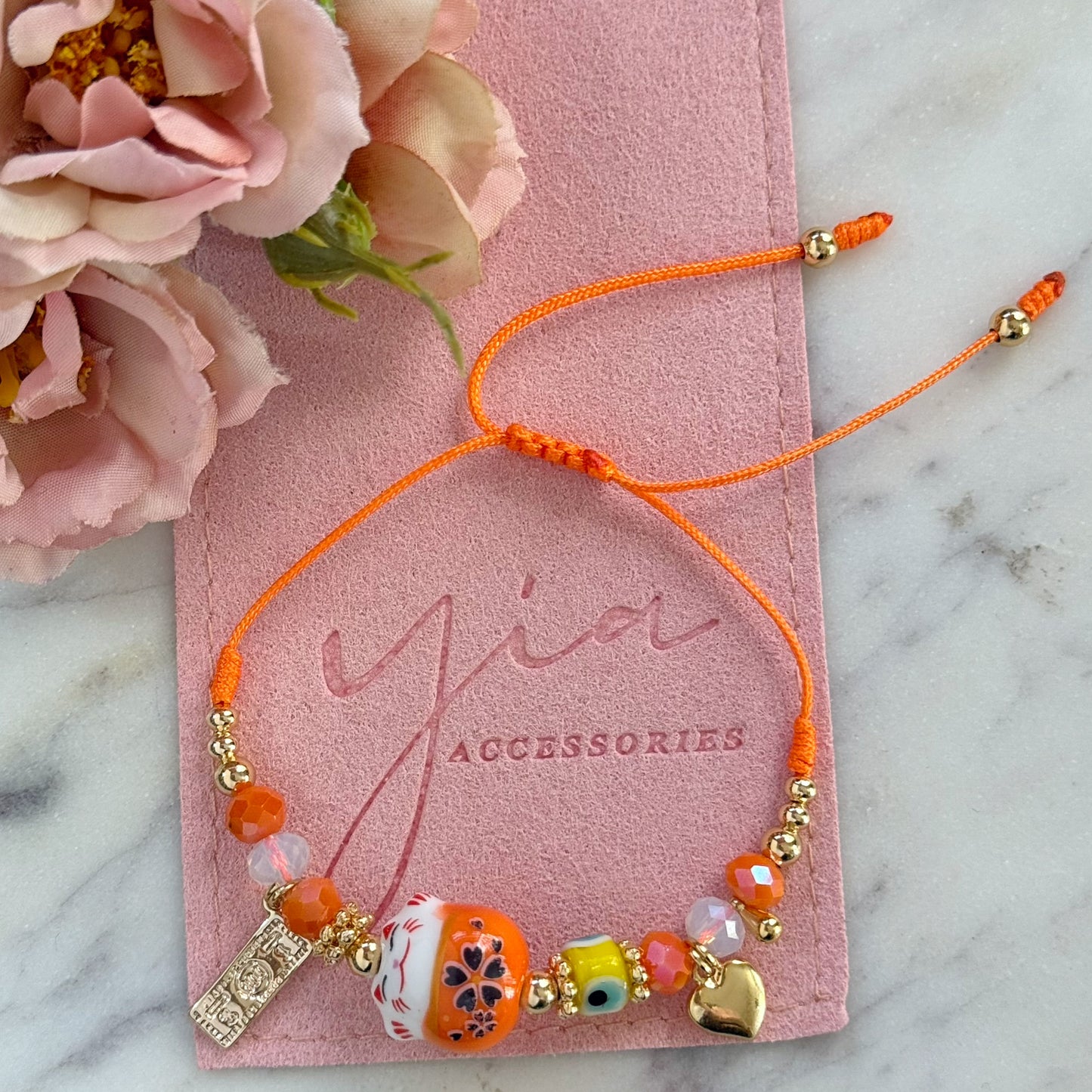 Lucky Maneki Neko String Bracelet
