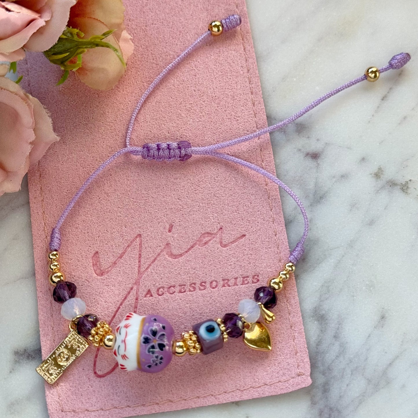 Lucky Maneki Neko String Bracelet
