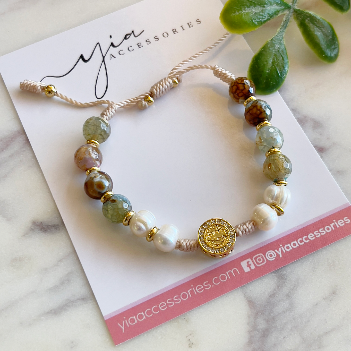 Agate San Benito Pearl Bracelet (+)