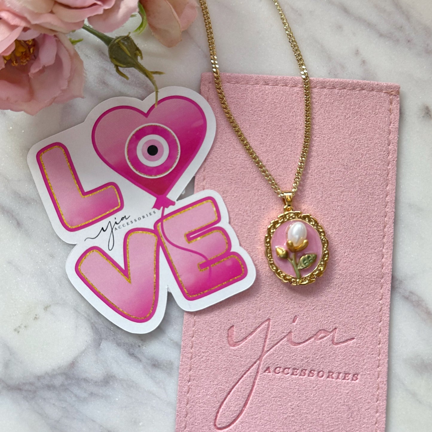 Vintage Pearl Flower Necklace