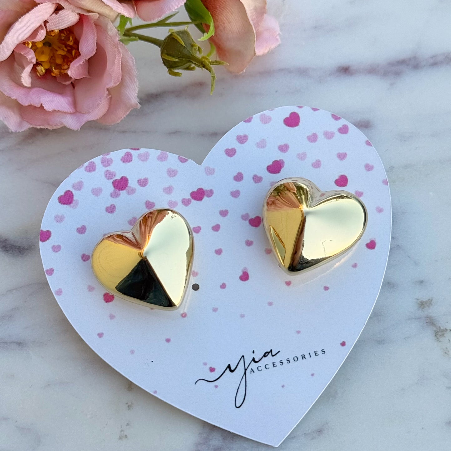 Amora Heart Stud Earrings