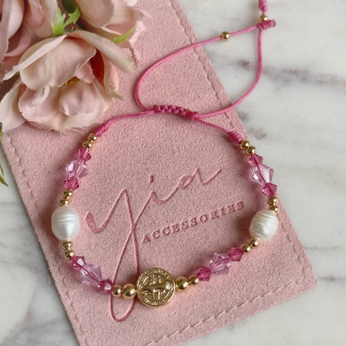 San Benito Pink Crystal- Bracelet