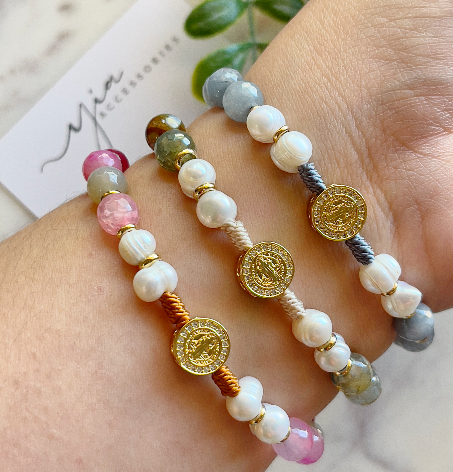 Agate San Benito Pearl Bracelet (+)