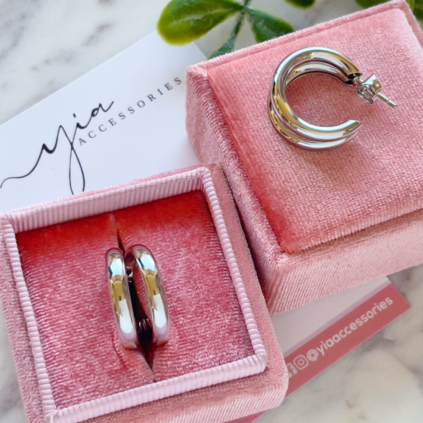 Light Silver Tube earrings
