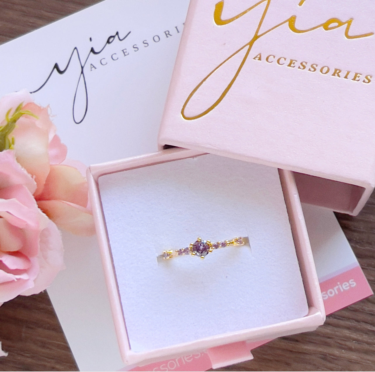 Lavender Dainty Ring