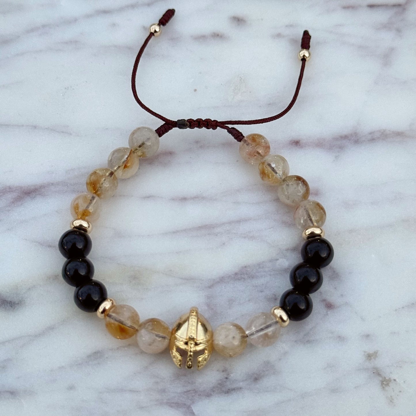 Mens Citrine - Abundance Shield Bracelet