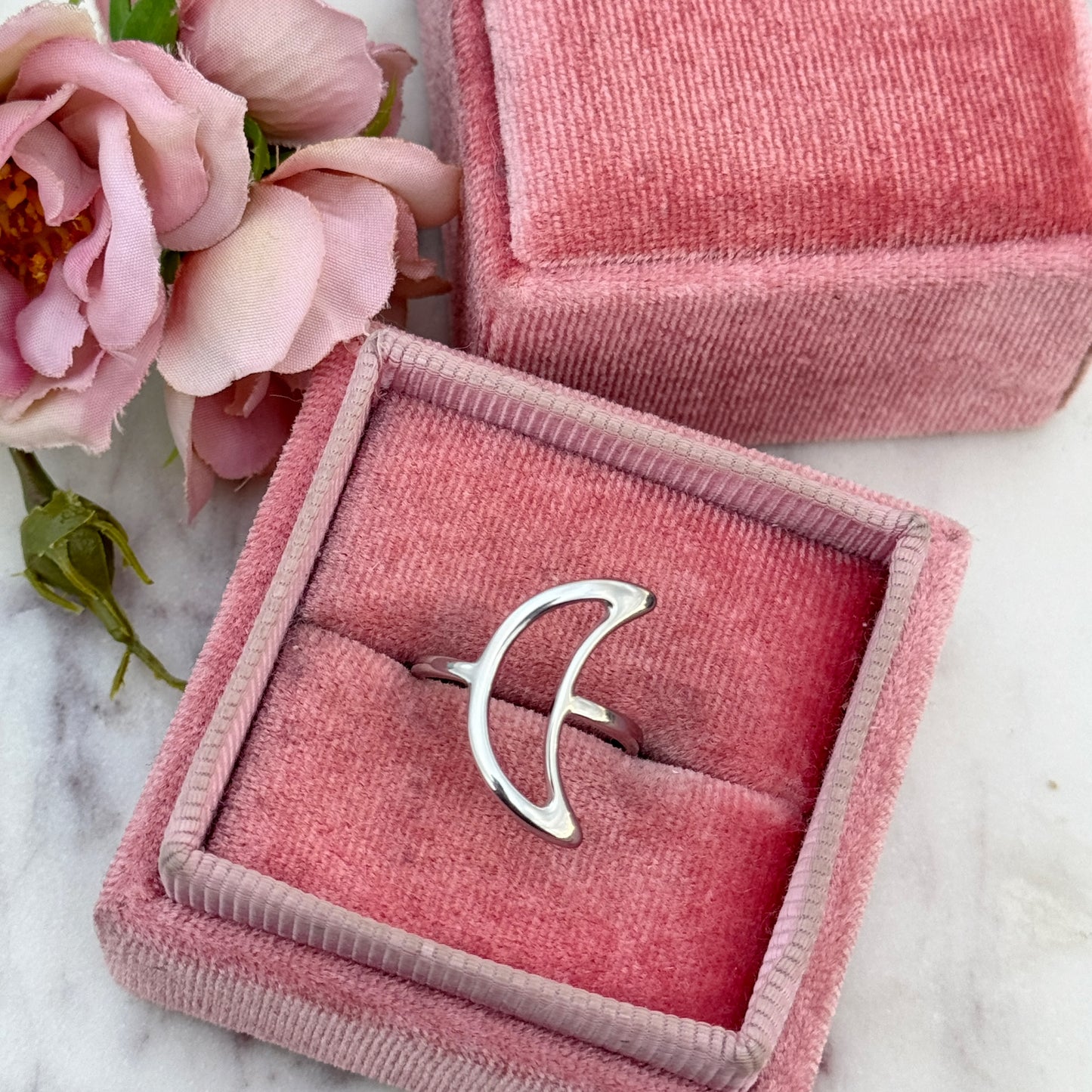 Half Moon Adjustable Ring