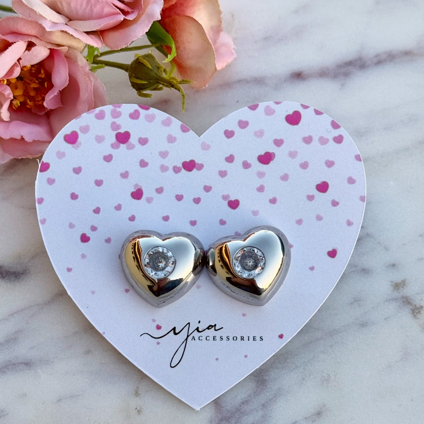 Romey Heart Stud Earrings