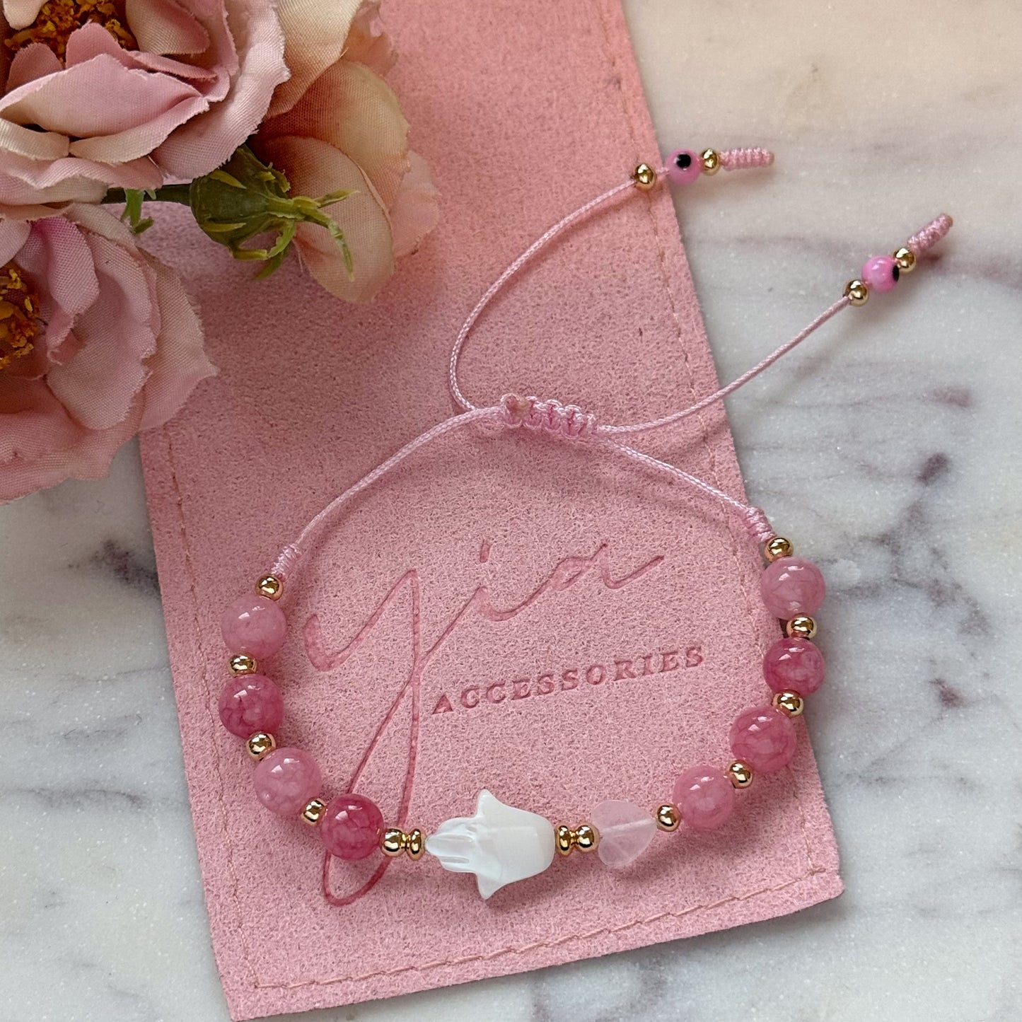 Hamsa Hand Agata Bracelet