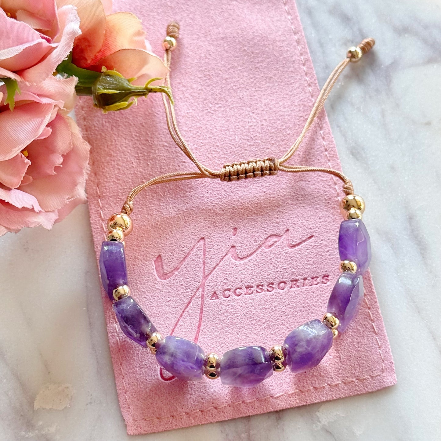 Natural Stone Bracelet (CLICK FOR MORE STONE COLORS)