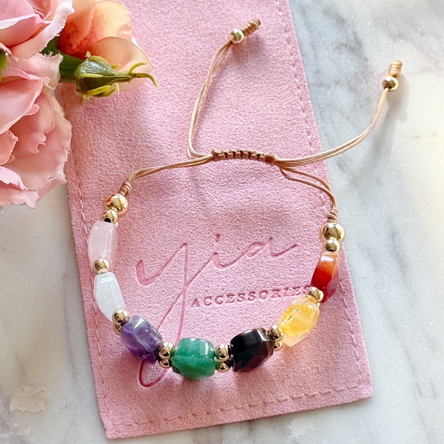 Natural Stone Bracelet (CLICK FOR MORE STONE COLORS)