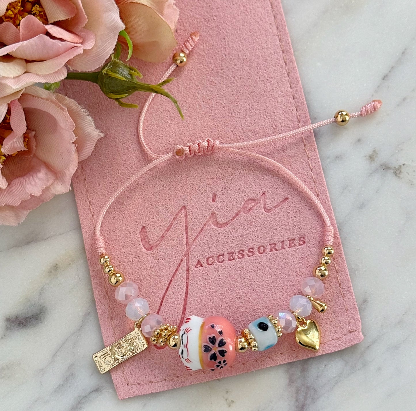 Lucky Maneki Neko String Bracelet