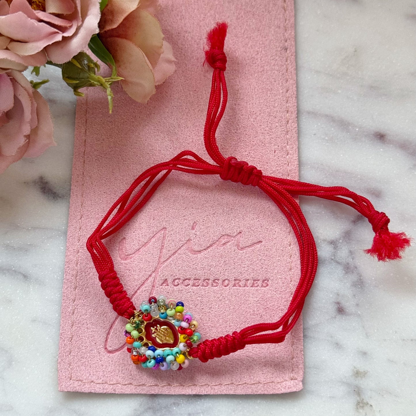 Sagrado Corazon Beaded Bracelet