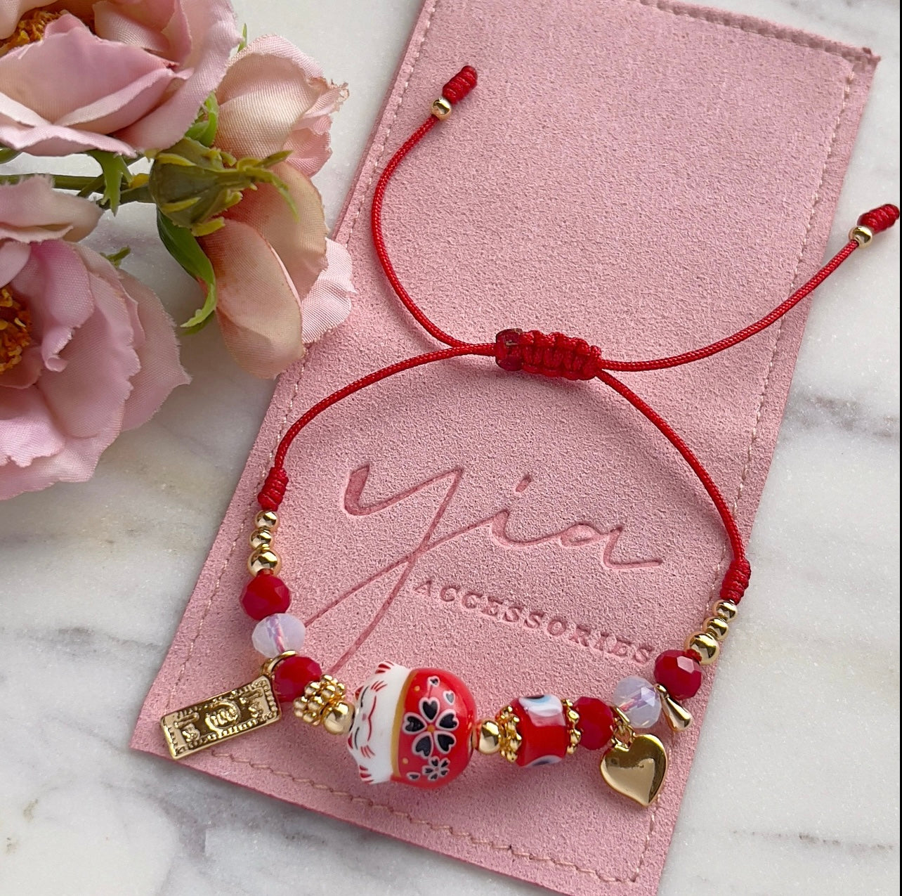Lucky Maneki Neko String Bracelet