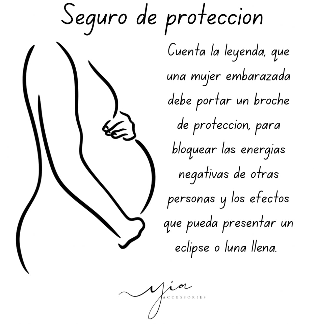 Pregnancy Brooch -Virgencita & Cross