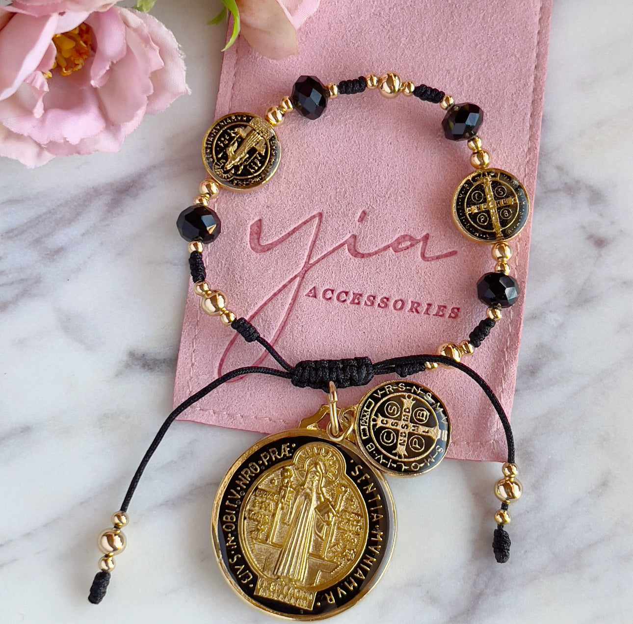 Black San Benito Medal bracelet