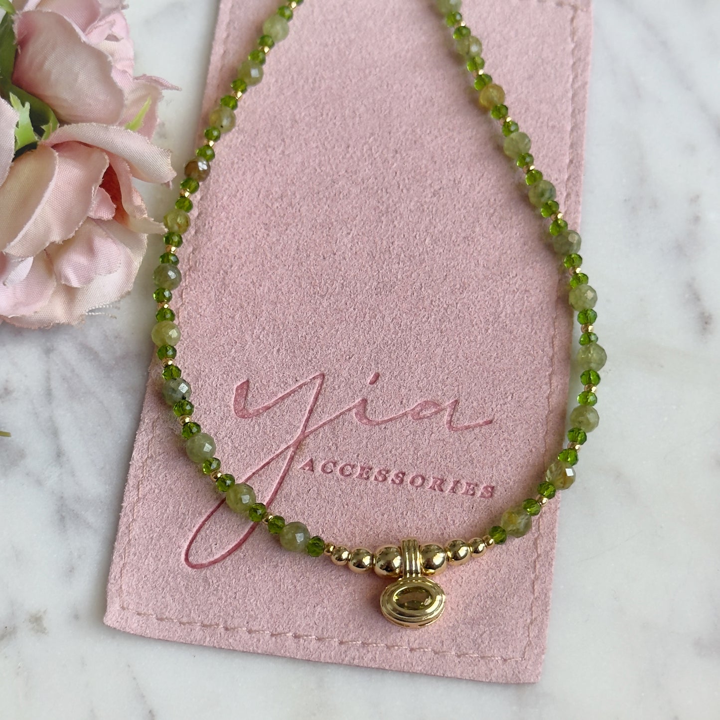 Peridot Zirconia Choker