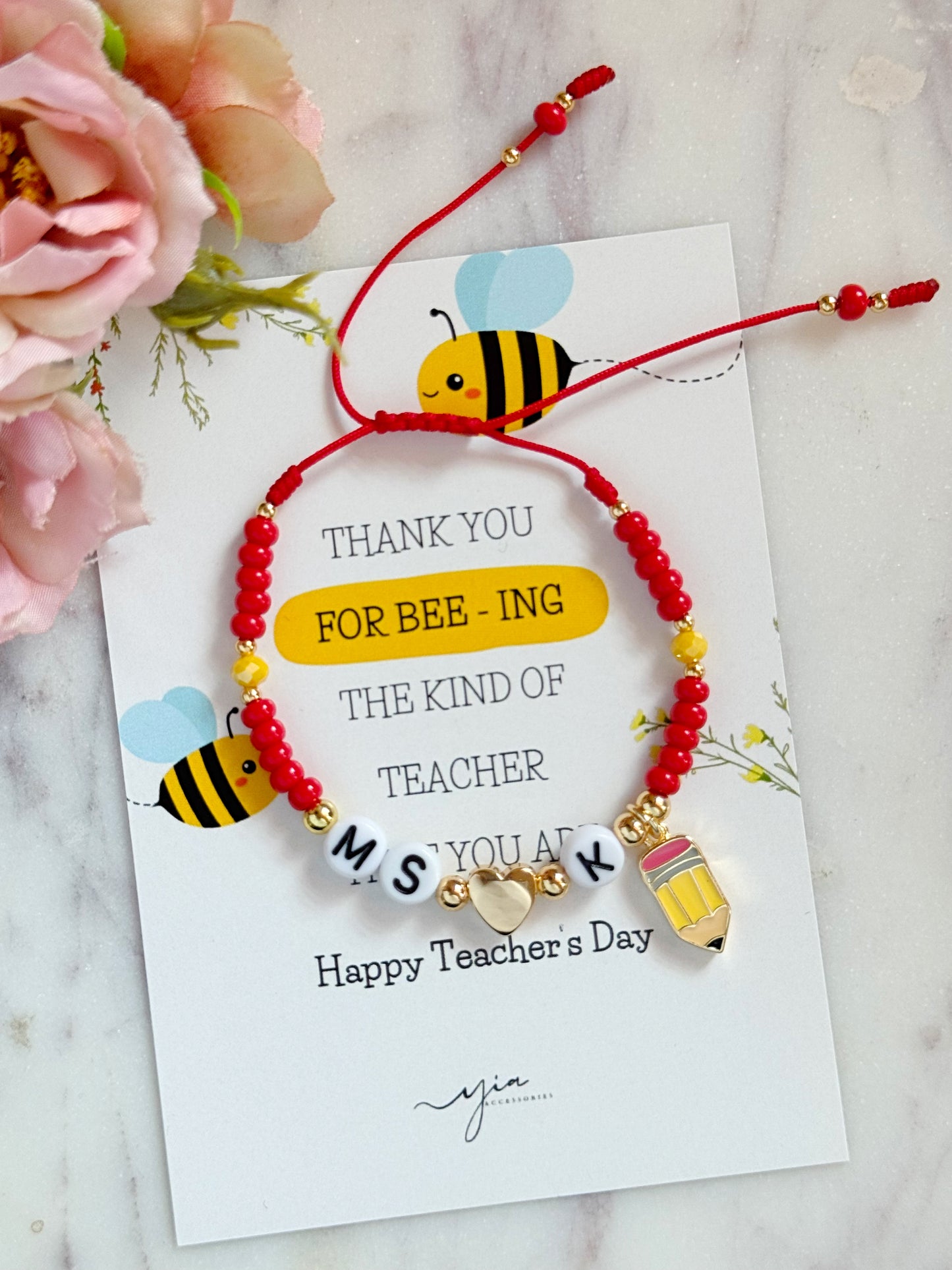 Teacher Appreciation Pencil Bracelet