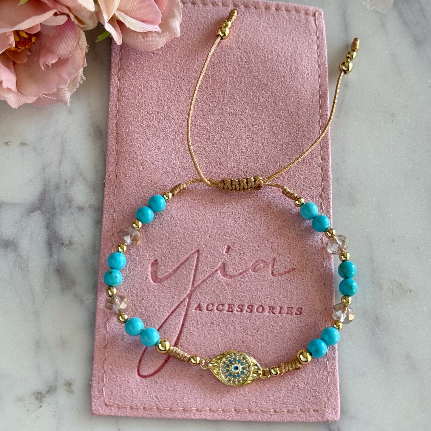 Good Fortune Evil Eye Turquoise Bracelet