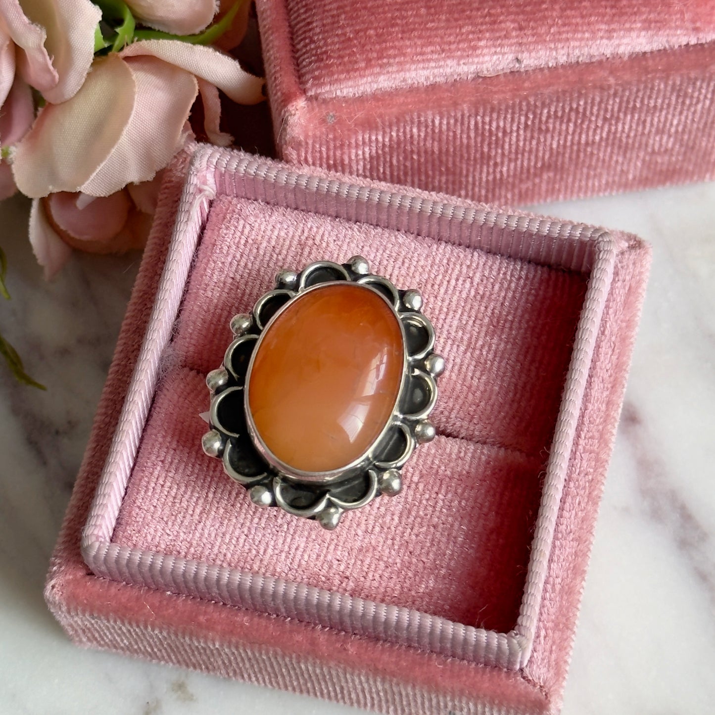 925 Silver Ring- Carnelian