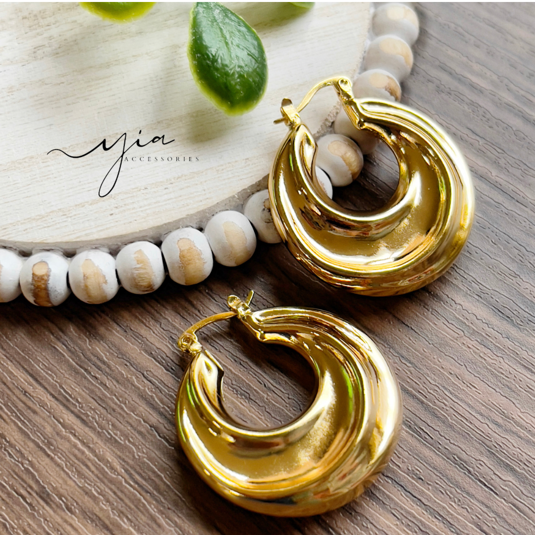 Chunky Twirl Hoops