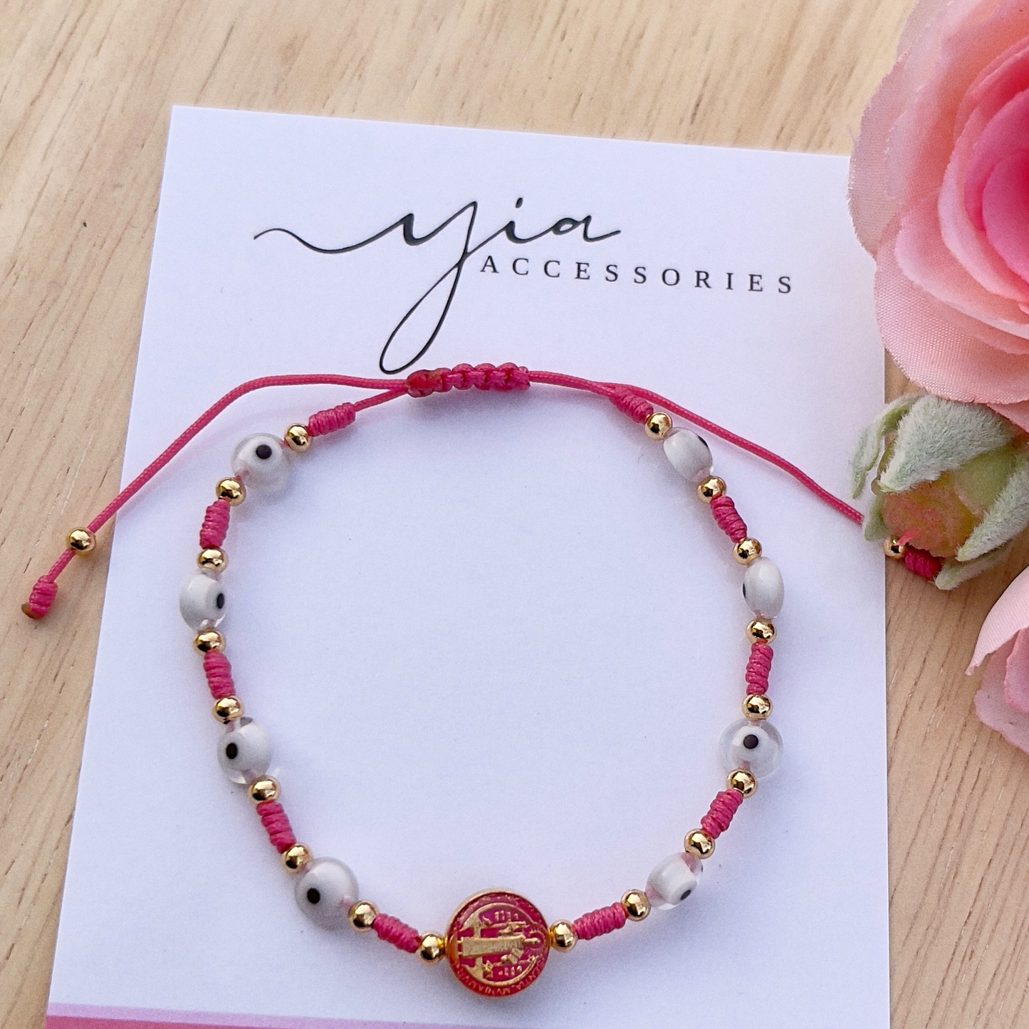 San Benito de Abad pink bracelet