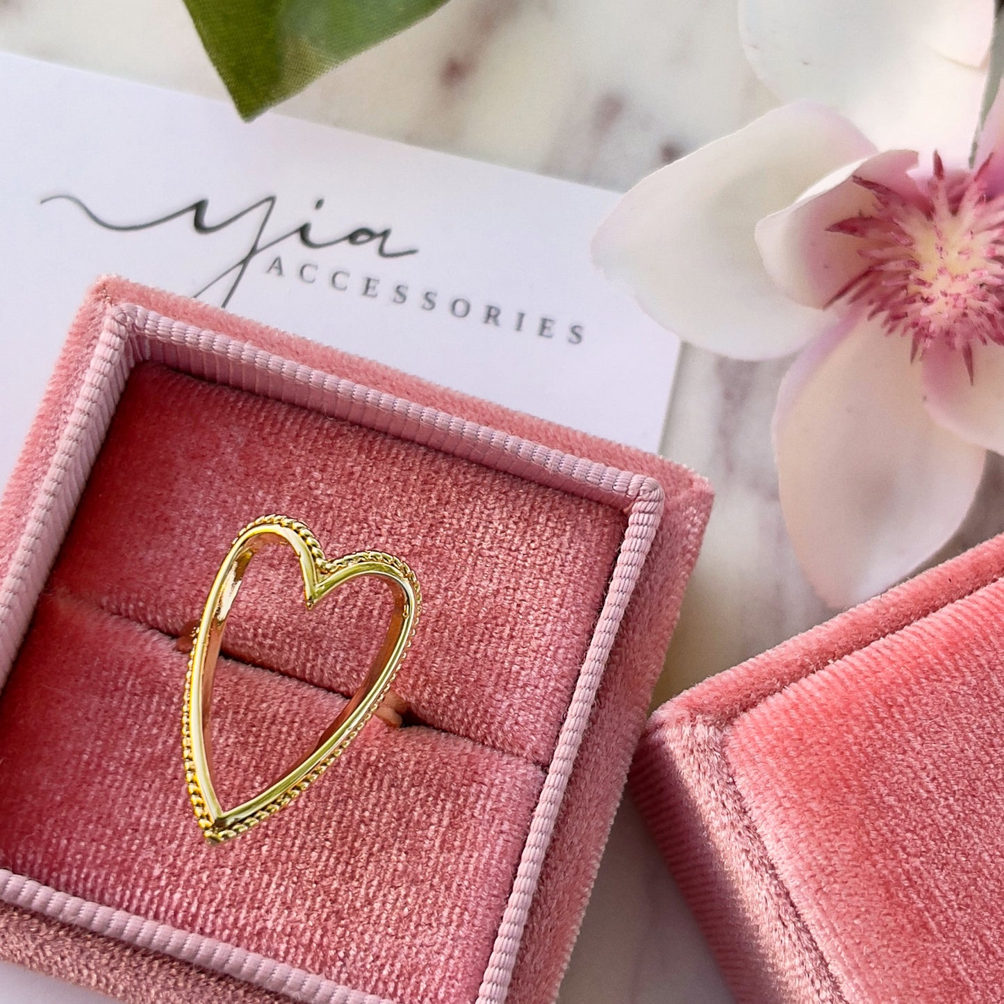 Open heart ring