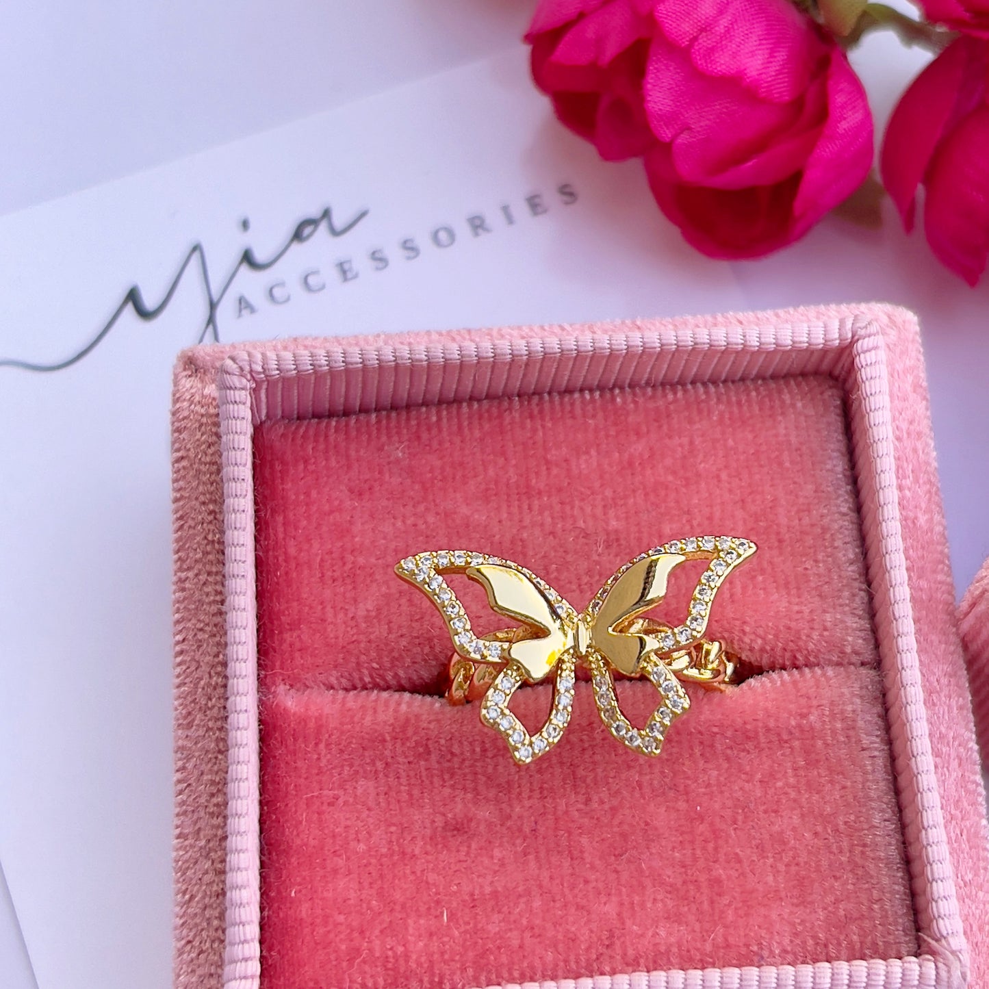Chain Butterfly Ring