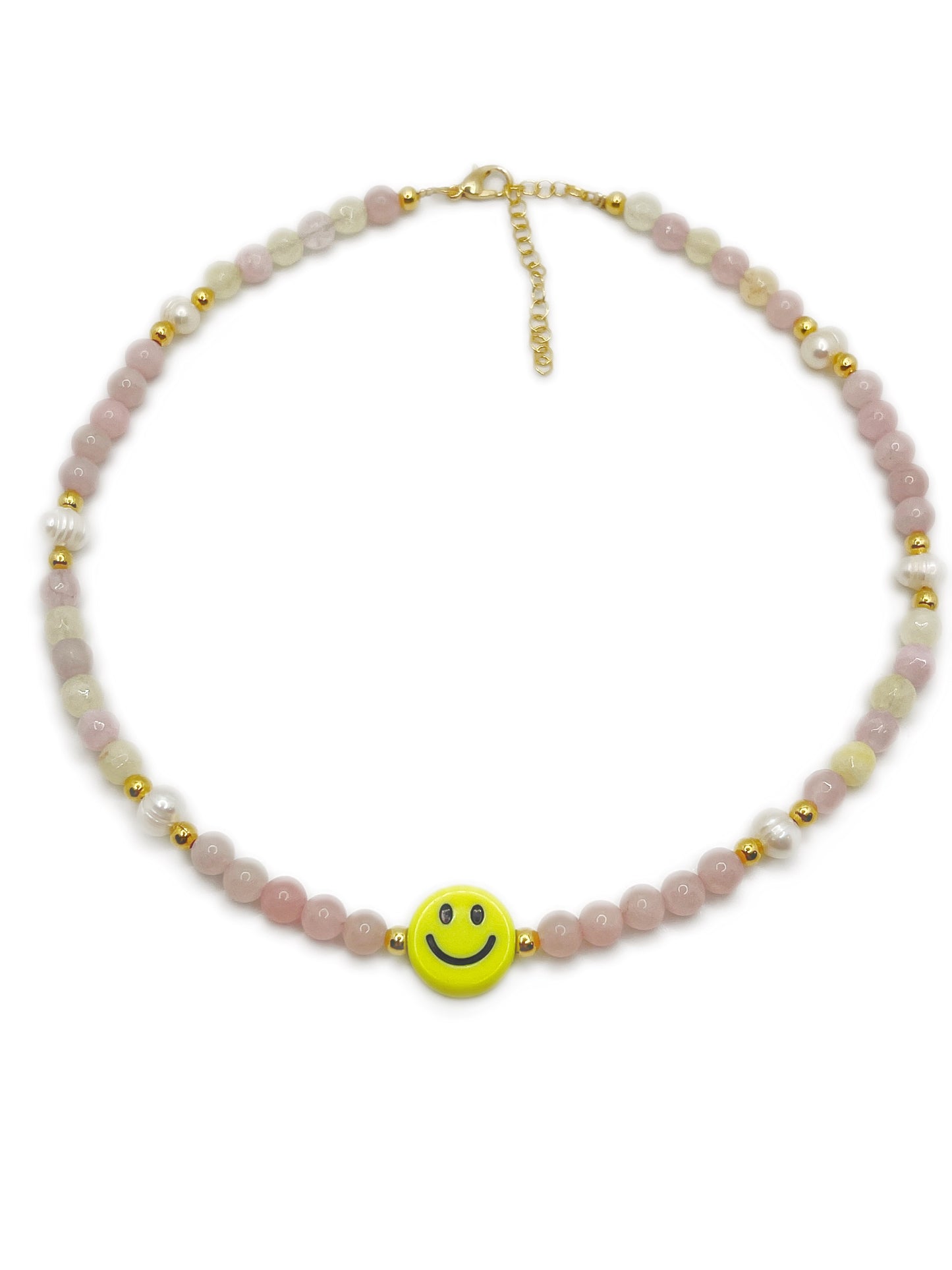 Happy Summer Rose Quartz choker