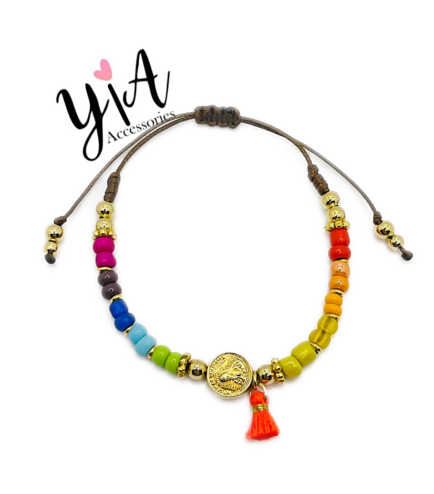 Pulsera Multicolor con borlita
