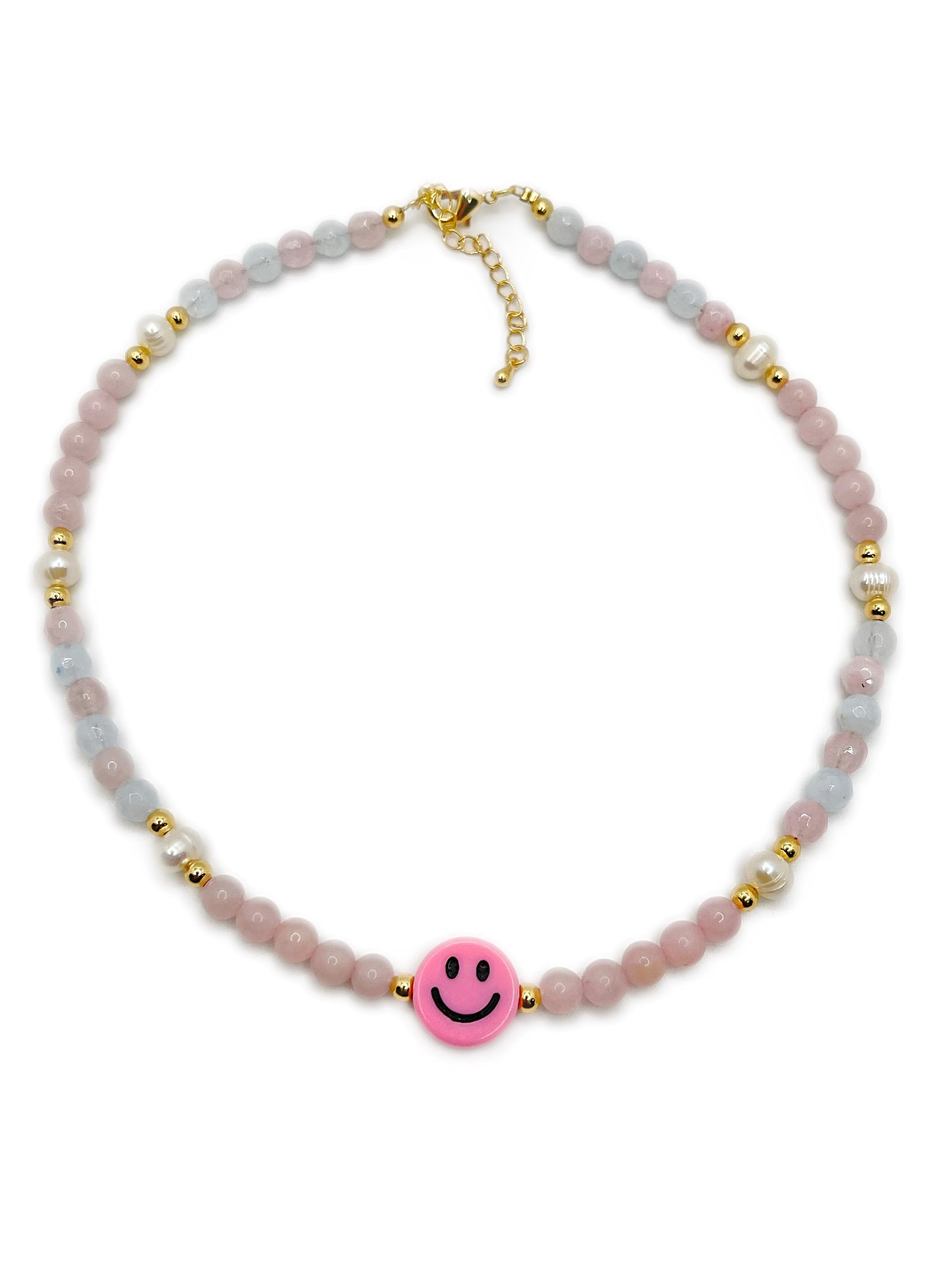 Happy Summer Rose Quartz choker