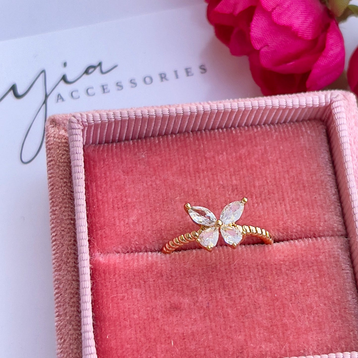 Thin Butterfly Ring +