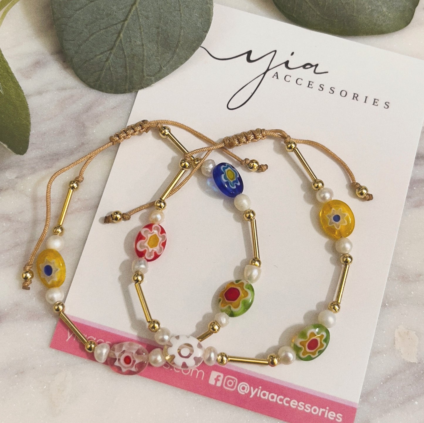 Ojo Flor con Perlas