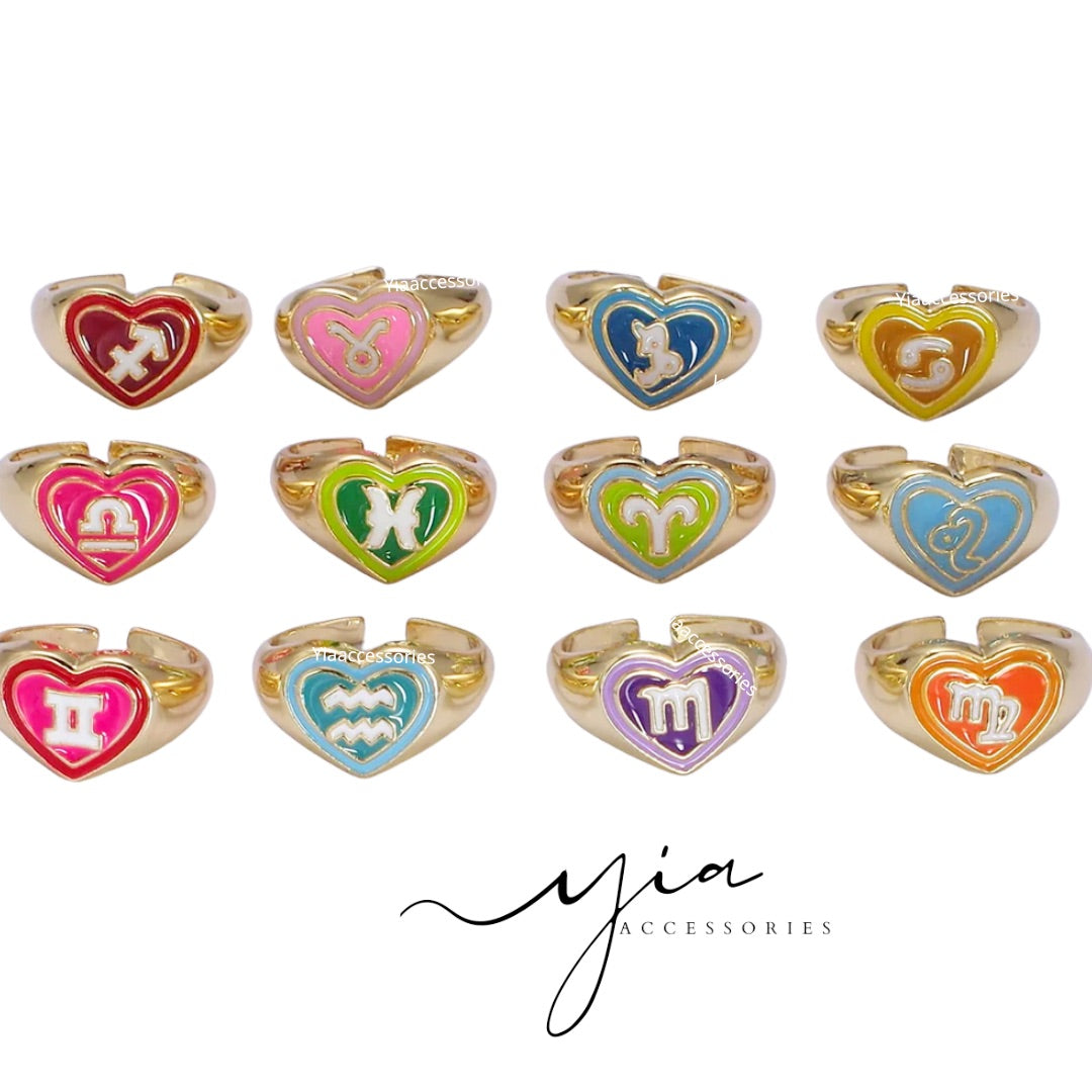 Chunky Zodiac Sign Rings