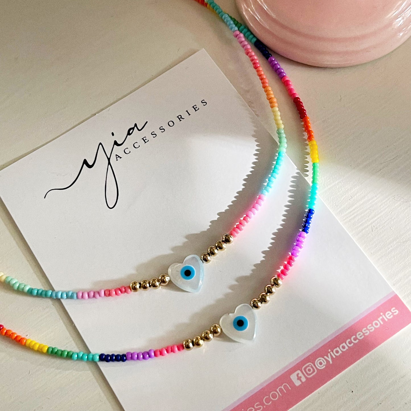 Shell Evil Eye Heart choker