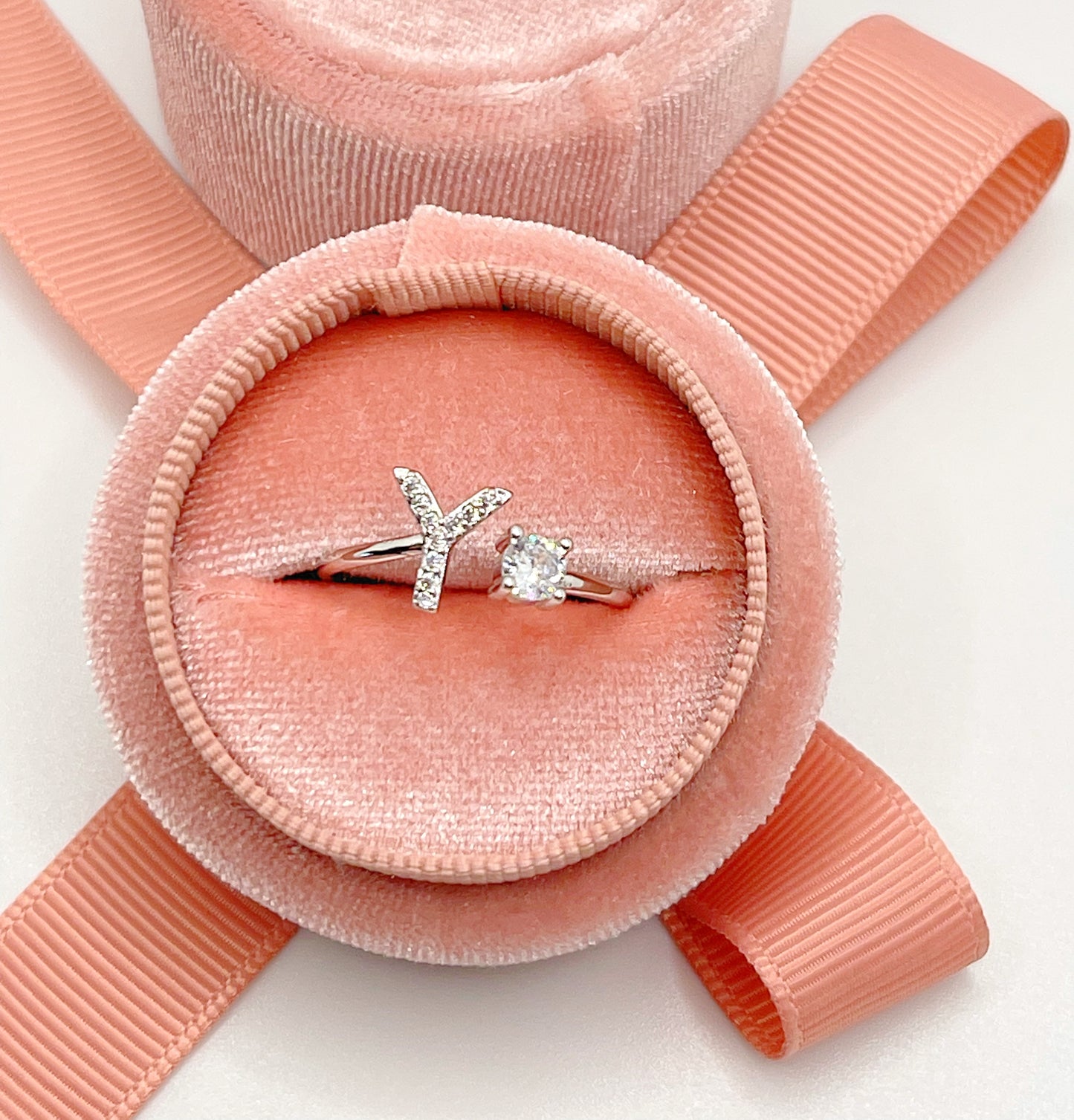Sterling Silver- Initial Ring/ Anillo Inicial