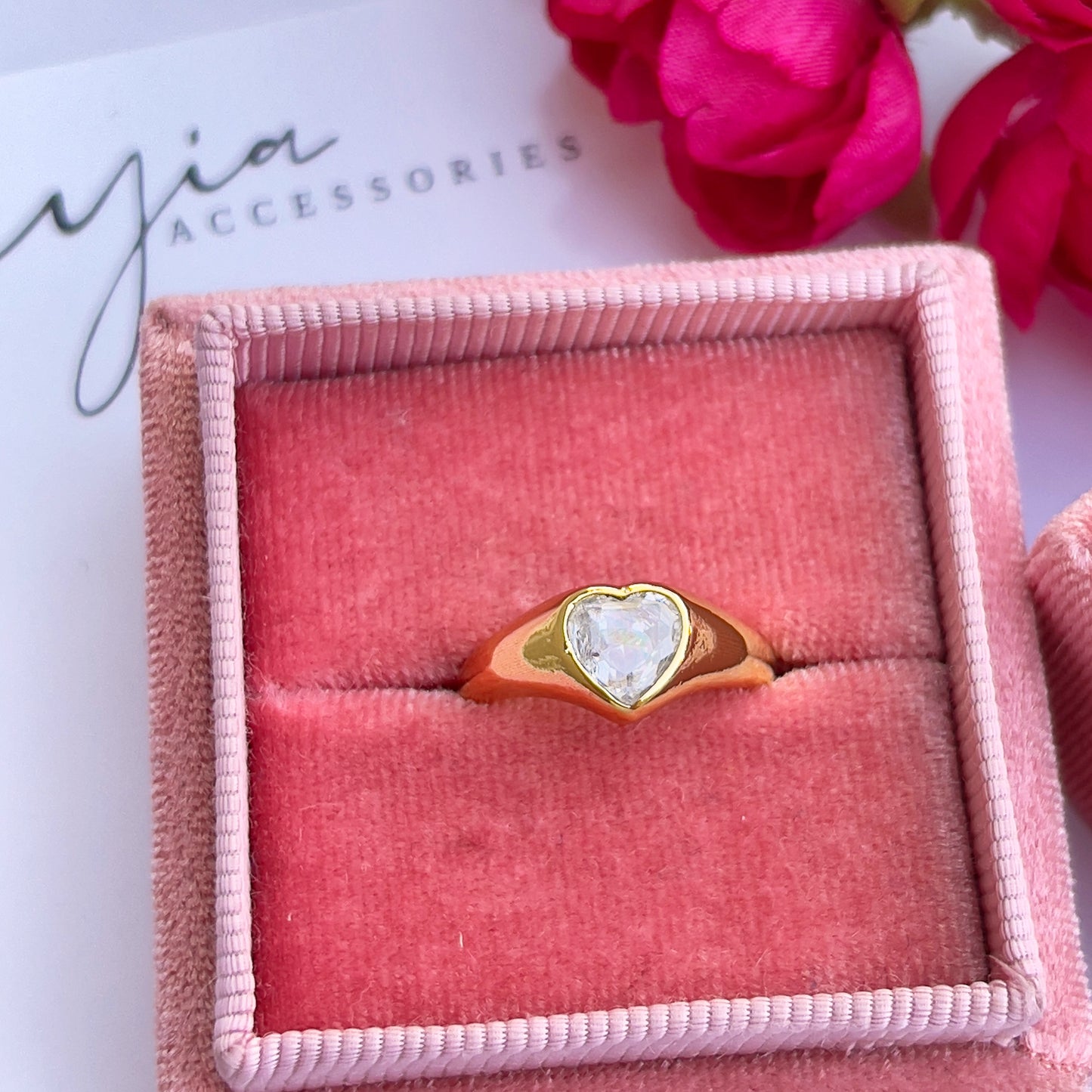 CZ Heart ring