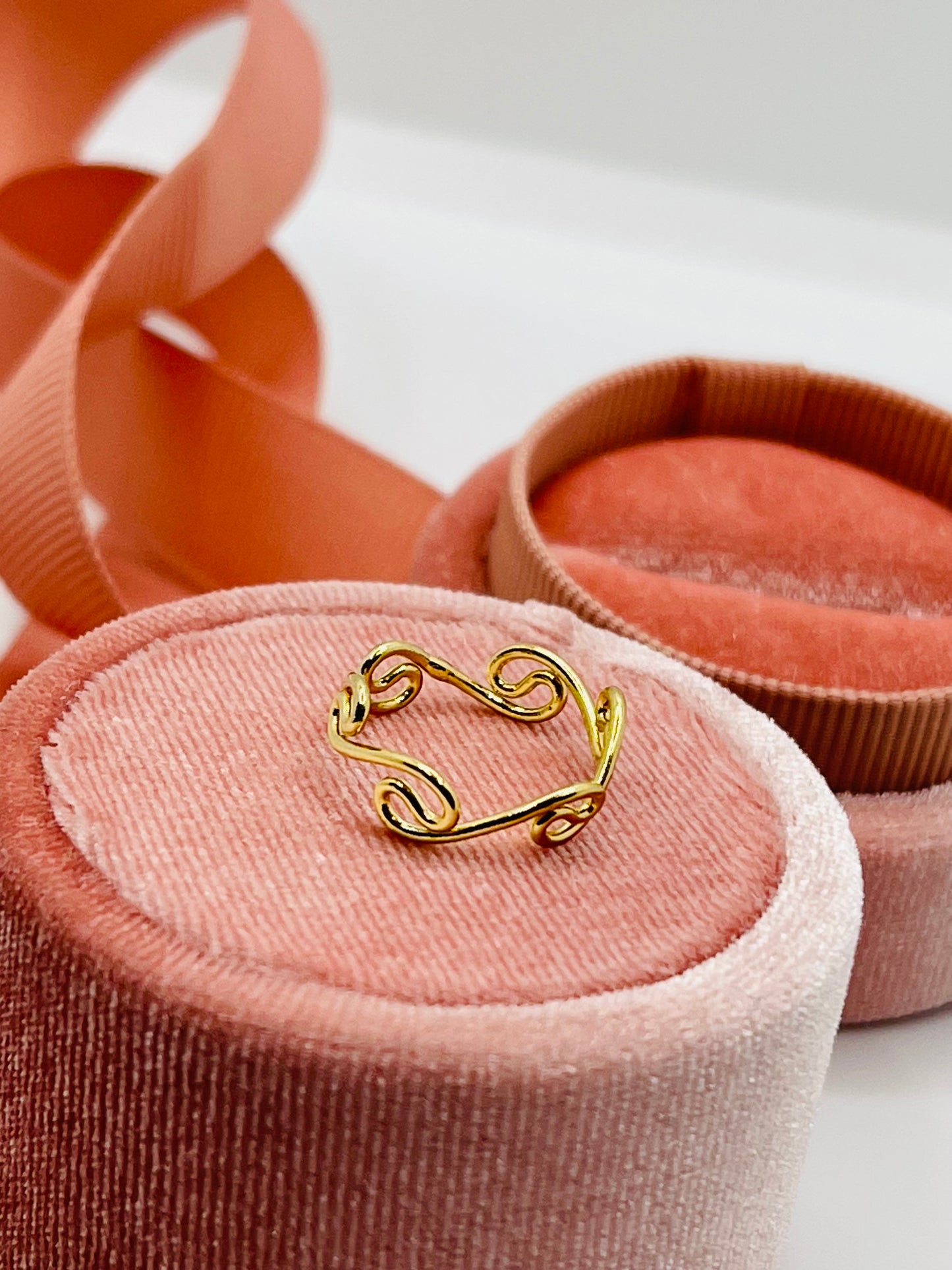 Anillo Vareado De medio Dedo