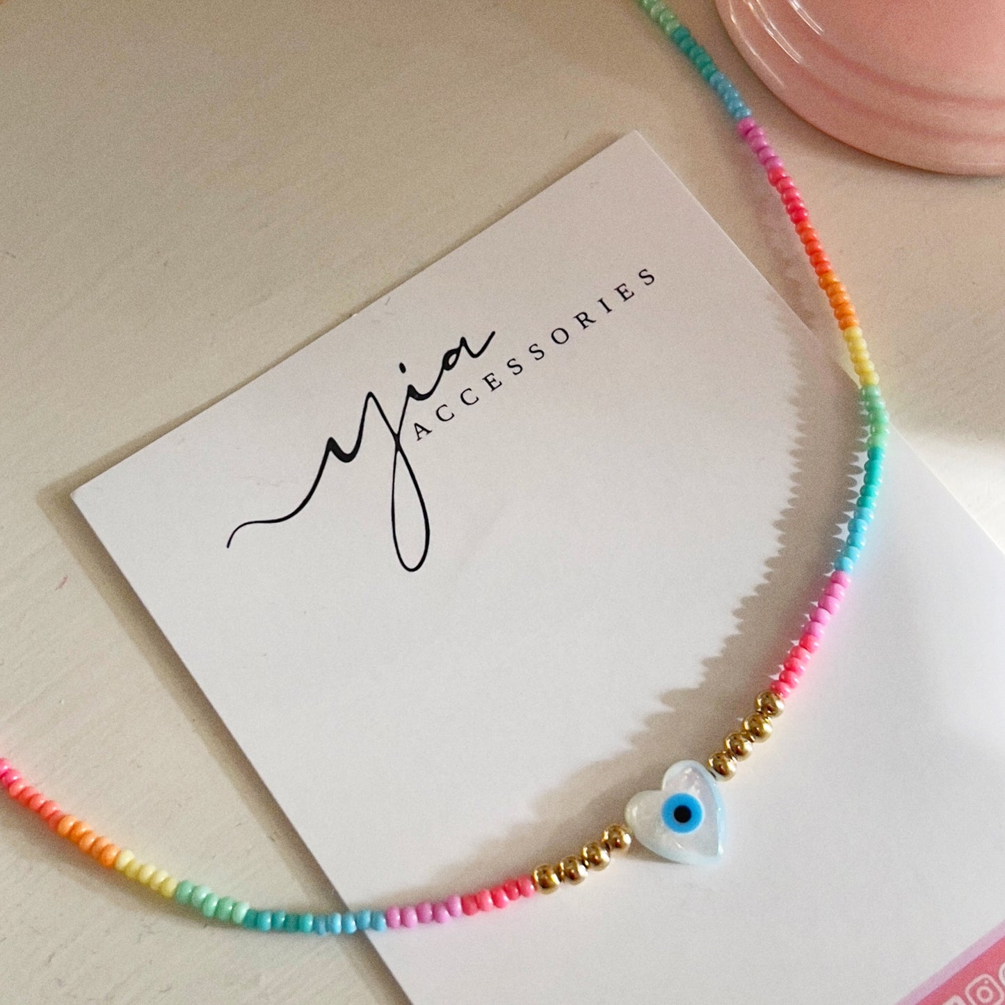Shell Evil Eye Heart choker
