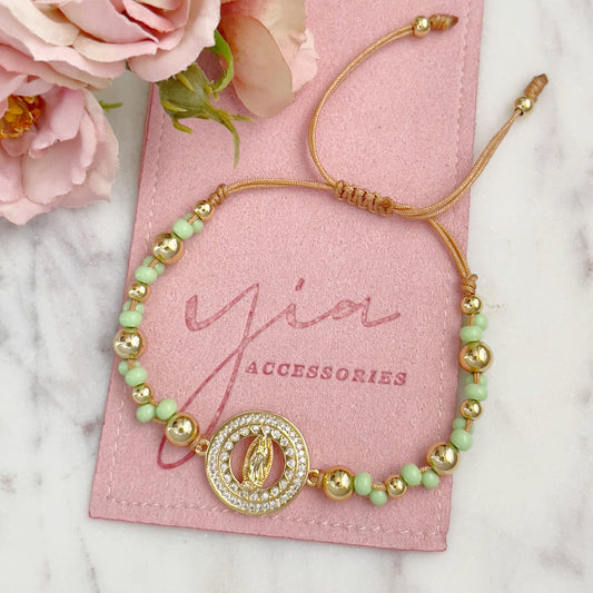 Green Virgencita bracelet