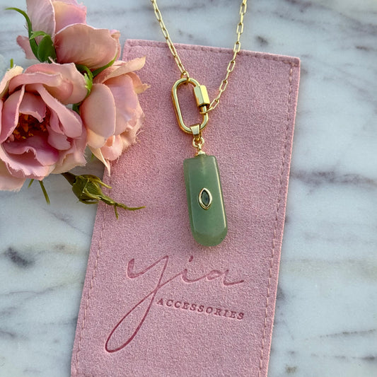 Aventurine Lock Necklace