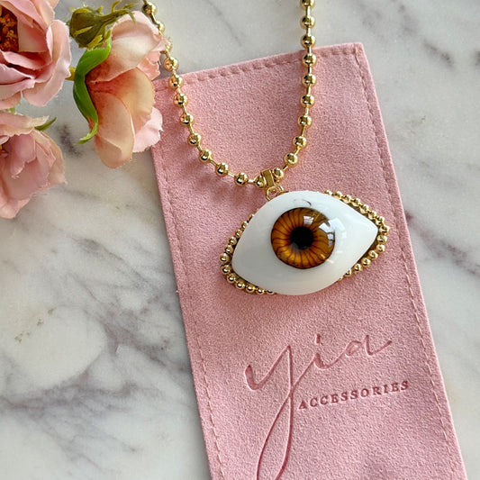 Glass Ojito Cafe Necklace