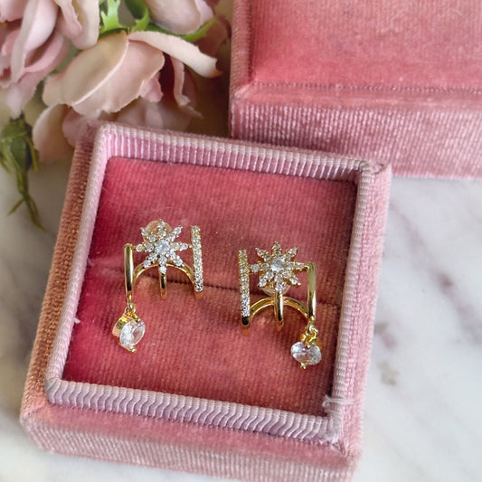 Citlali Estrella Earrings- Gold