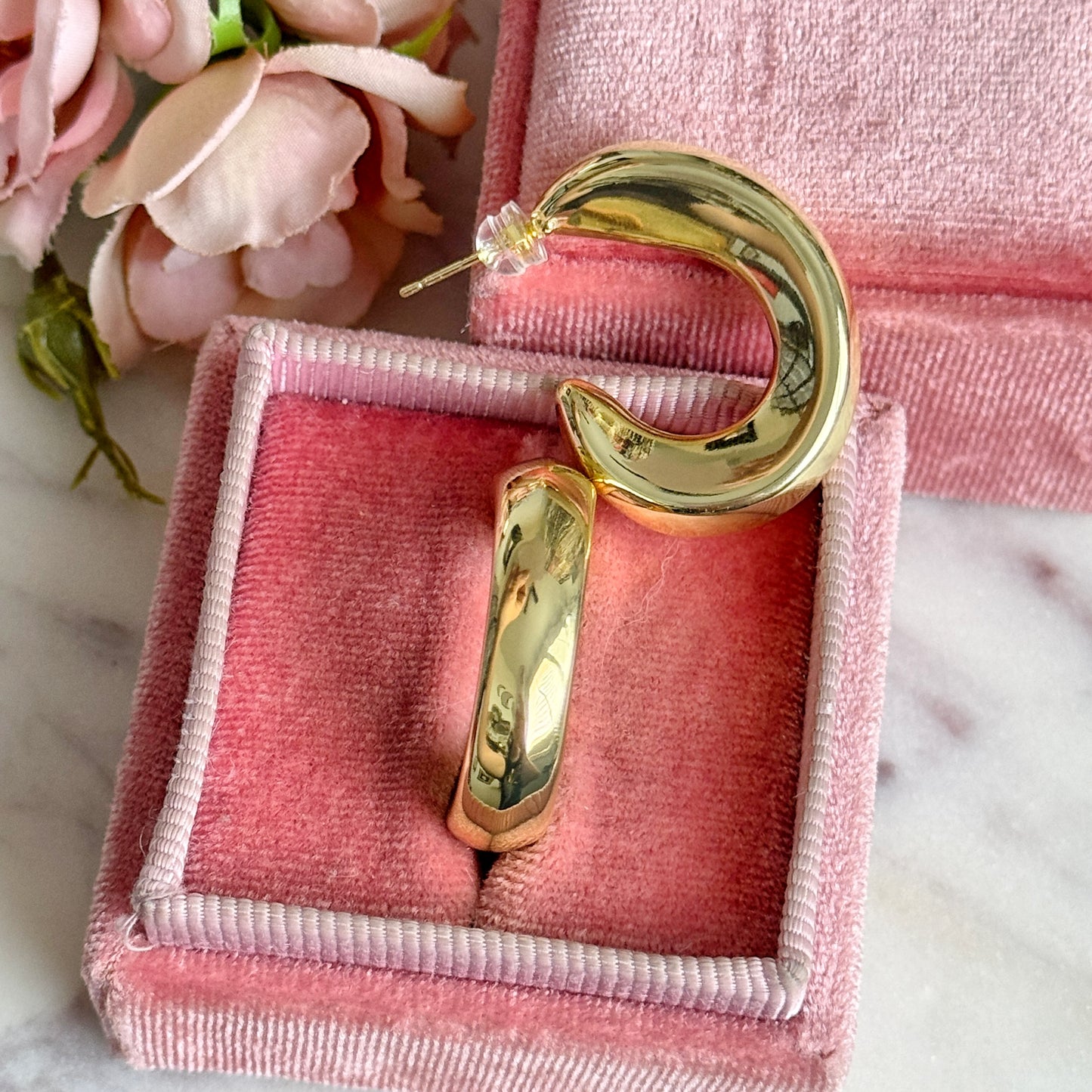 Melina C Shape hoops